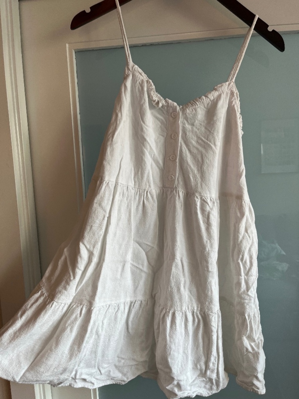 Urban Renewal White Tiered Mini Dress